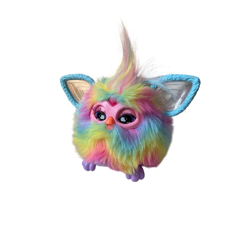 Hasbro Furby 2023 Interactive Plush Toy Rainbow Tie Dye Electronic Pet